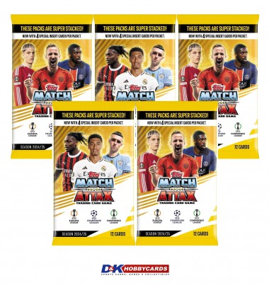 Topps Match Attax Champions League 2024/2025 komplekt 5 kaardipakki 